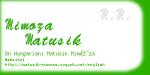 mimoza matusik business card